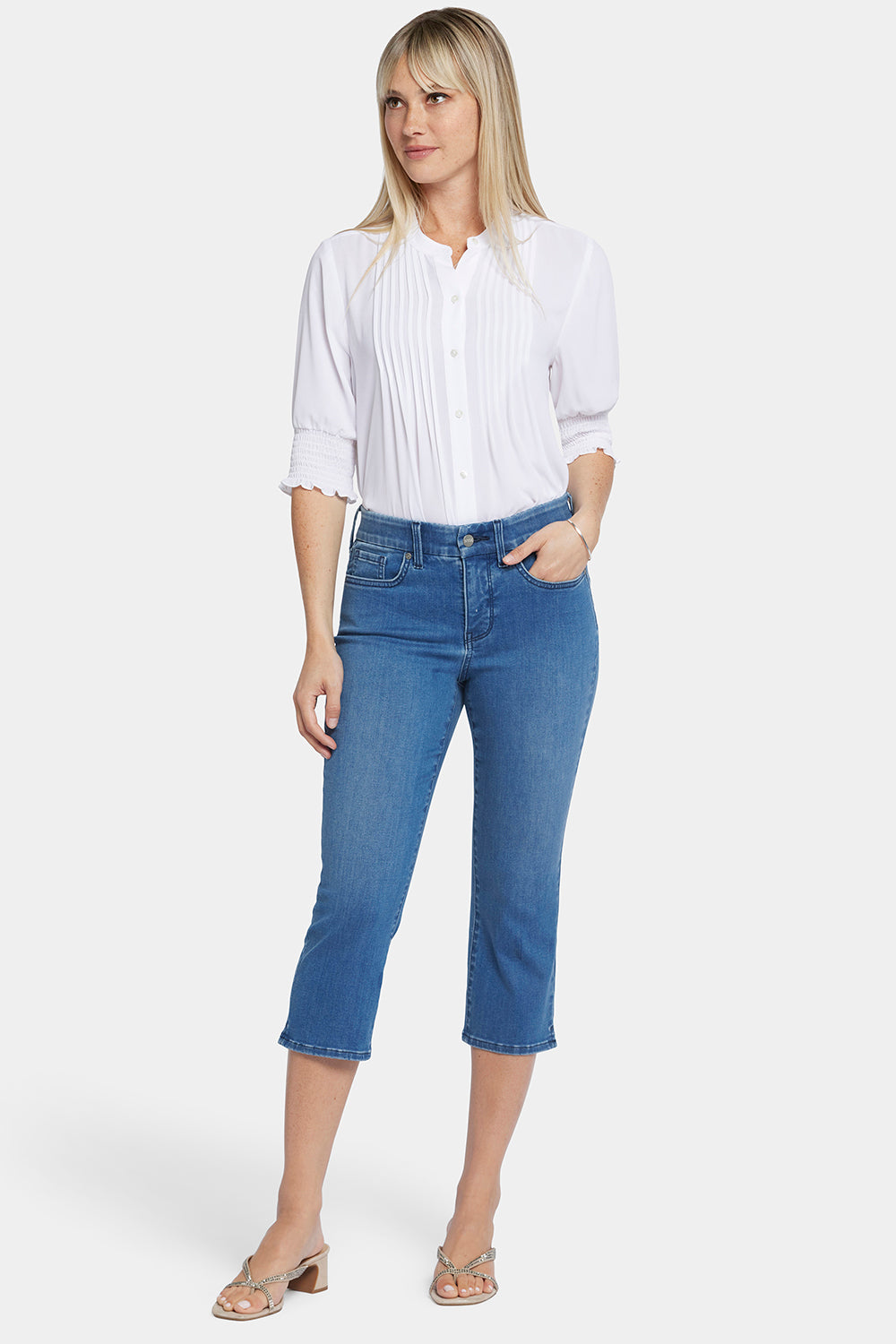 NYDJ Waist-Match™ Slim Straight Crop Jeans  - Contented
