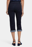 NYDJ Marilyn Straight Crop Jeans With Striped Cuffs - Rinse