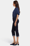 NYDJ Marilyn Straight Crop Jeans With Striped Cuffs - Rinse