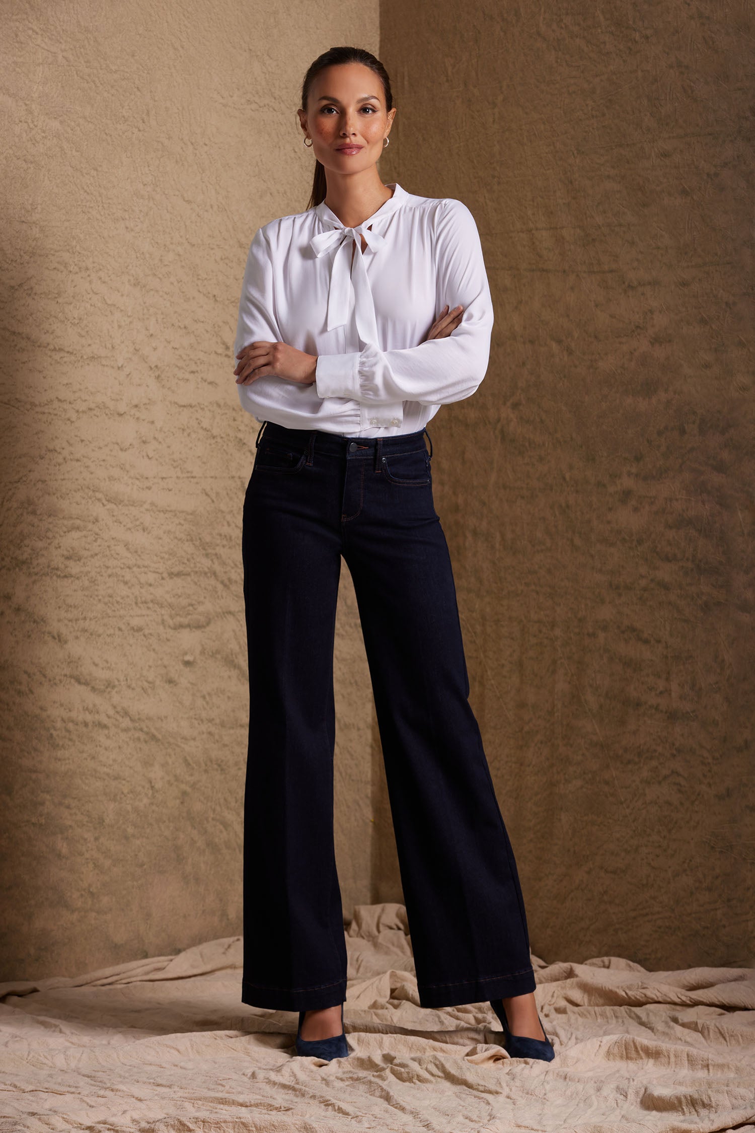 NYDJ Teresa Wide Leg Jeans With 1 1/2