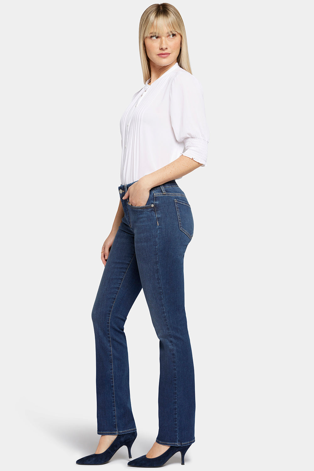 NYDJ Marilyn straight jeans, pigment dyed (mid-rise, zip) 2 colors