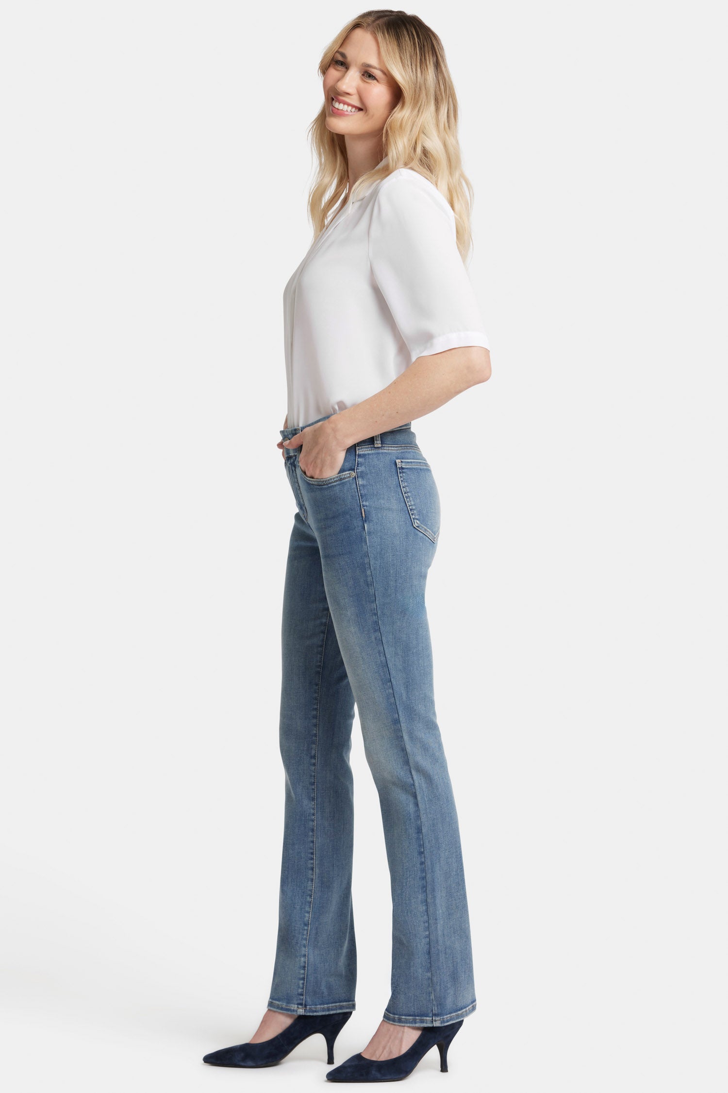 Waist-Match™ Marilyn Straight Jeans - Indigo Stream Blue | NYDJ