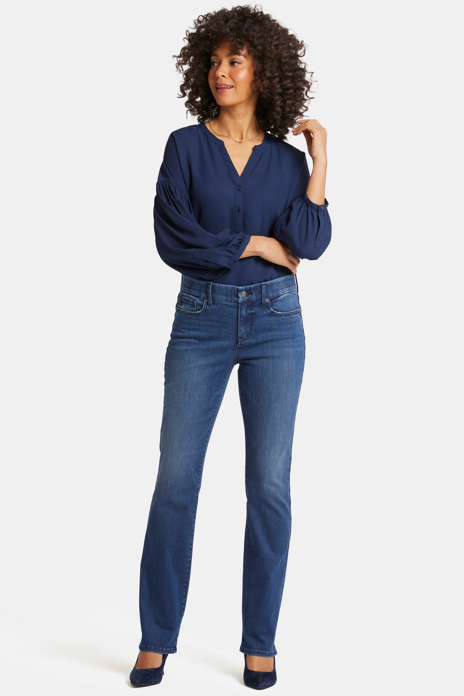 Waist-Match™ Marilyn Straight Jeans - Moonlight Blue | NYDJ