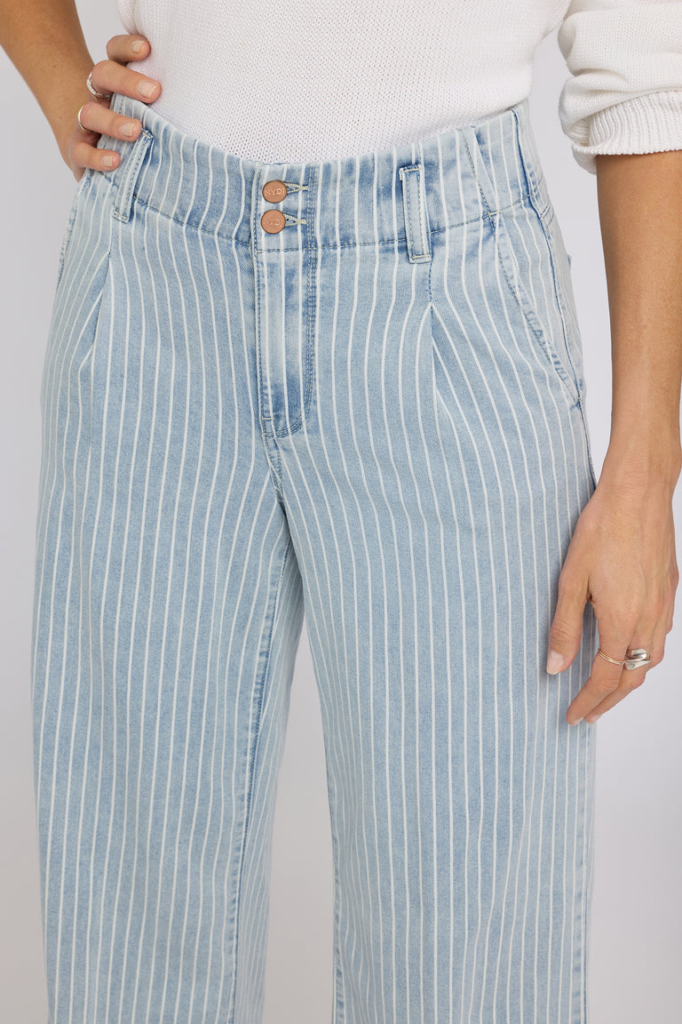 NYDJ Simone Wide Leg Jeans With High Rise, Criss-Cross Belt Loop And 4