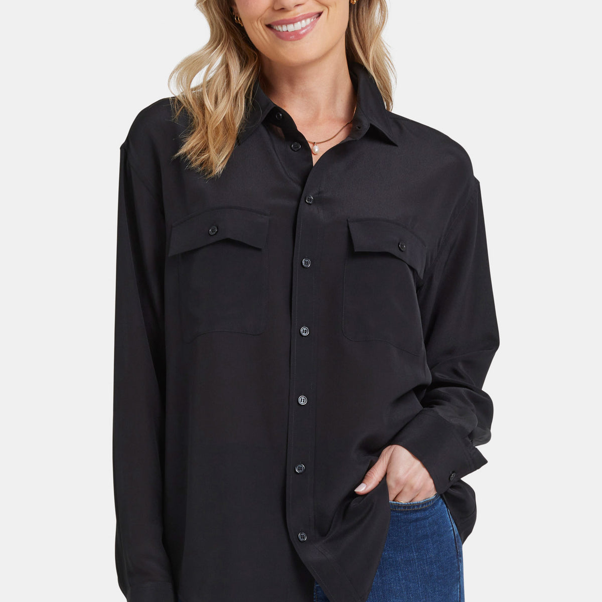 Lauren Silk Blouse - Black