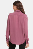 NYDJ Lauren Silk Blouse  - Crushed Berry