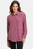 NYDJ Lauren Silk Blouse  - Crushed Berry