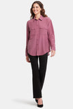 NYDJ Lauren Silk Blouse  - Crushed Berry