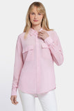 NYDJ Lauren Silk Blouse  - Pink Nectar