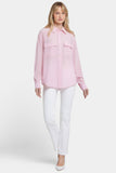 NYDJ Lauren Silk Blouse  - Pink Nectar