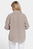 NYDJ Lauren Silk Blouse  - Saddlewood