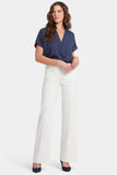 NYDJ Teresa Wide Leg Jeans With 1 1/2" Hems - Winter White