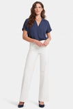 NYDJ Teresa Wide Leg Jeans With 1 1/2" Hems - Winter White