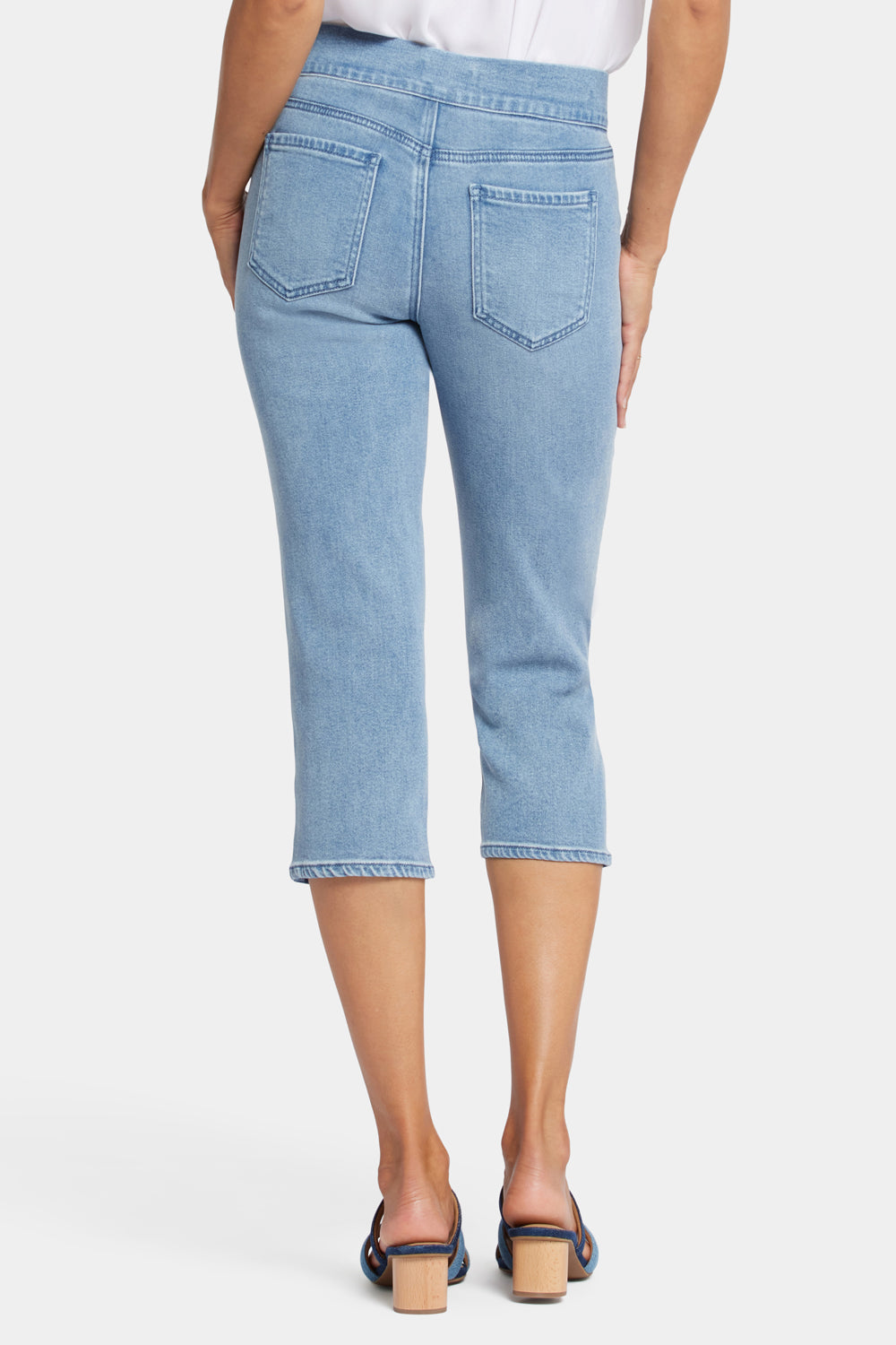 NYDJ Dakota Crop Pull-On Jeans  In Soft-Contour Denim™ With Side Slits - Corfu