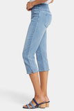 NYDJ Dakota Crop Pull-On Jeans  In Soft-Contour Denim™ With Side Slits - Corfu