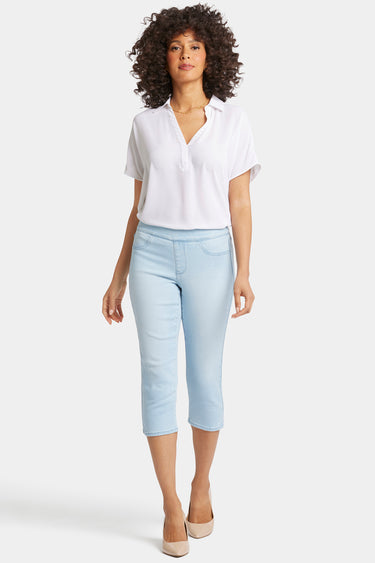 NYDJ Dakota Crop Pull-On Jeans  In Soft-Contour Denim™ With Side Slits - Oceanfront