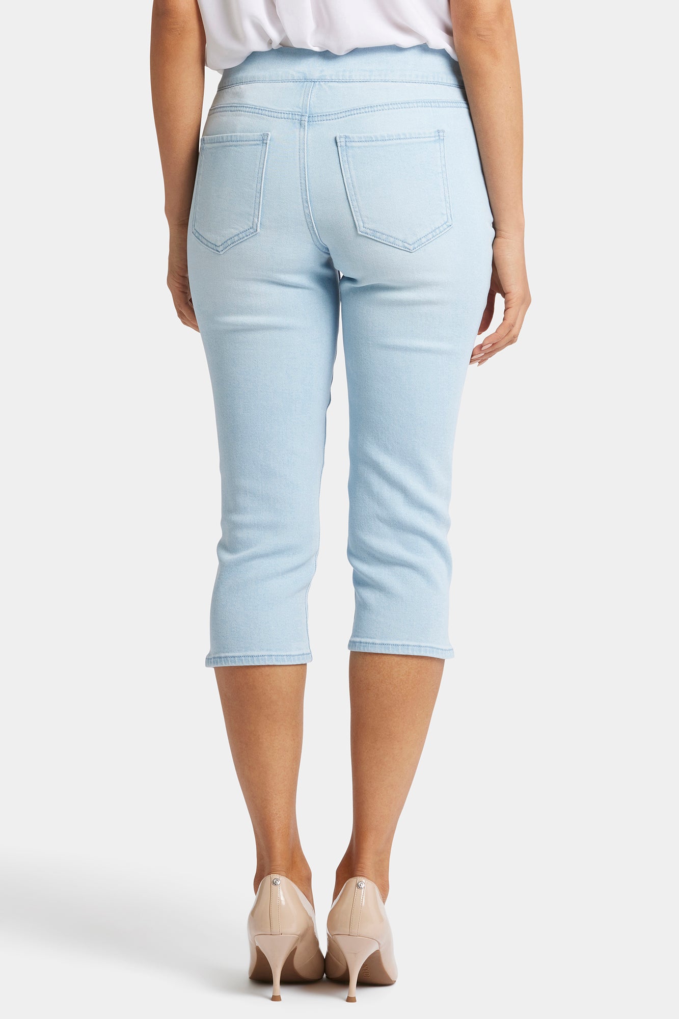 NYDJ Dakota Crop Pull-On Jeans  In Soft-Contour Denim™ With Side Slits - Oceanfront