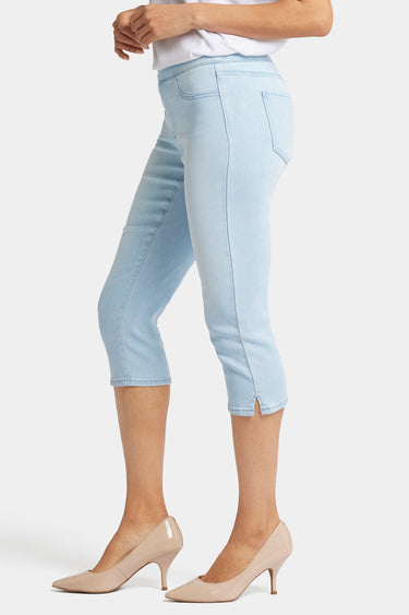 NYDJ Dakota Crop Pull-On Jeans  In Soft-Contour Denim™ With Side Slits - Oceanfront
