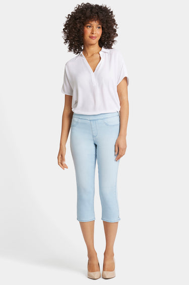 NYDJ Dakota Crop Pull-On Jeans  In Soft-Contour Denim™ With Side Slits - Oceanfront