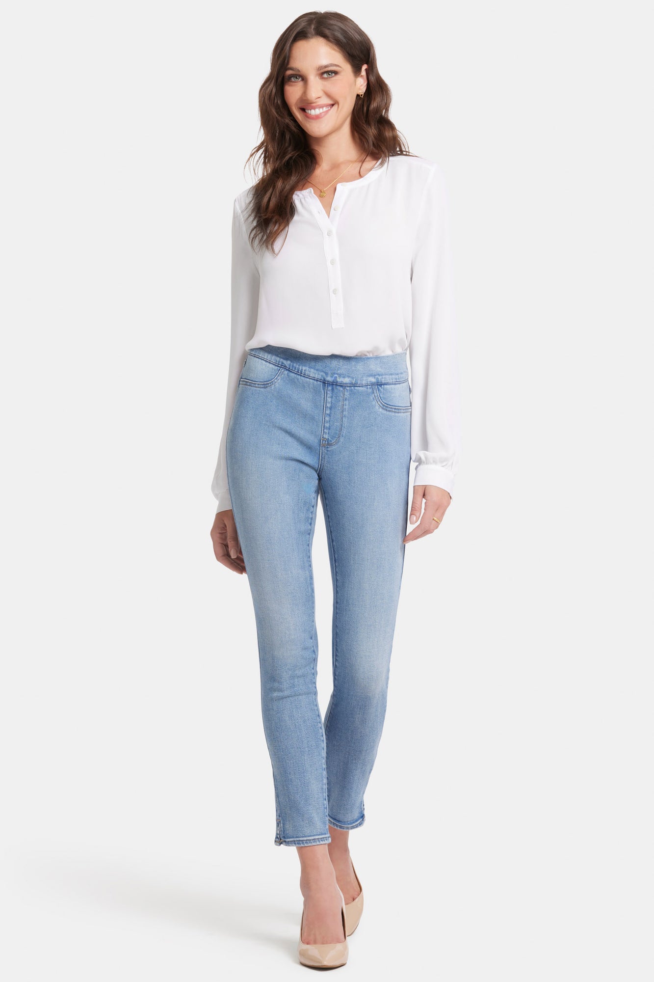 NYDJ Alina Skinny Pull-On Jeans In Soft-Contour Denim™ - Blue Valley