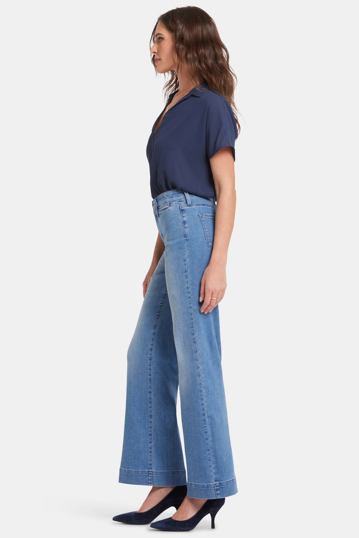 NYDJ Teresa Trouser Wide-Leg Jeans  - Everly