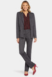 NYDJ Classic Blazer Jacket  In Ponte Knit - Mondo Herringbone