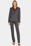 NYDJ Classic Blazer Jacket  In Ponte Knit - Mondo Herringbone