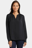 NYDJ Melody Blouse  - Black