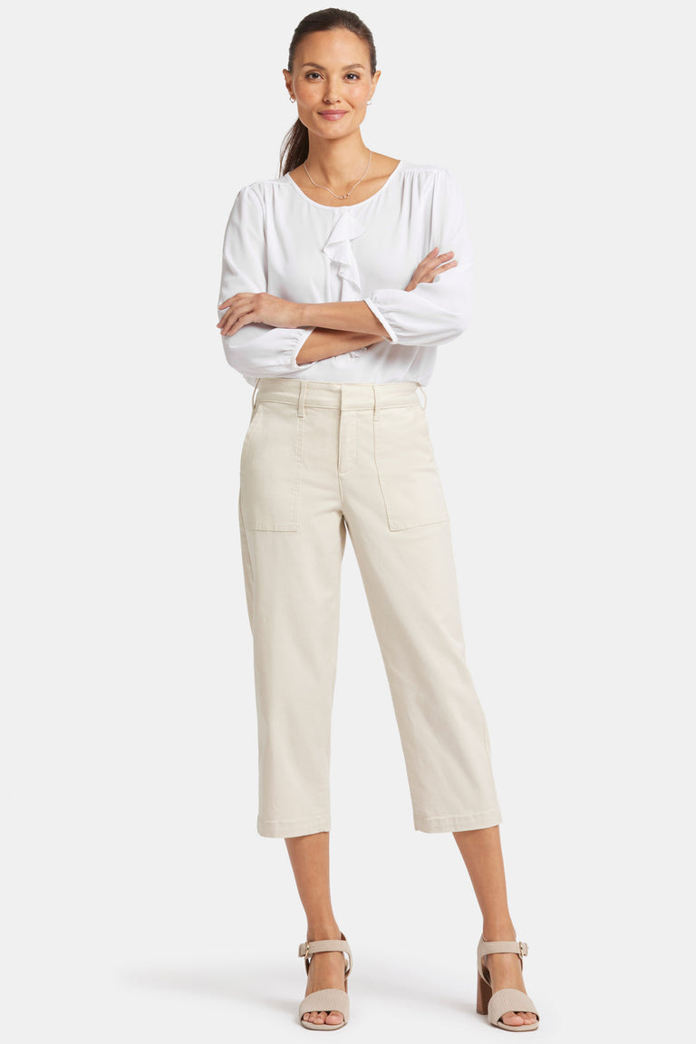 NYDJ Utility Pants In Stretch Twill With High Rise - White Creek