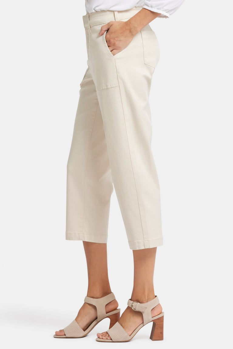 NYDJ Utility Pants In Stretch Twill With High Rise - White Creek