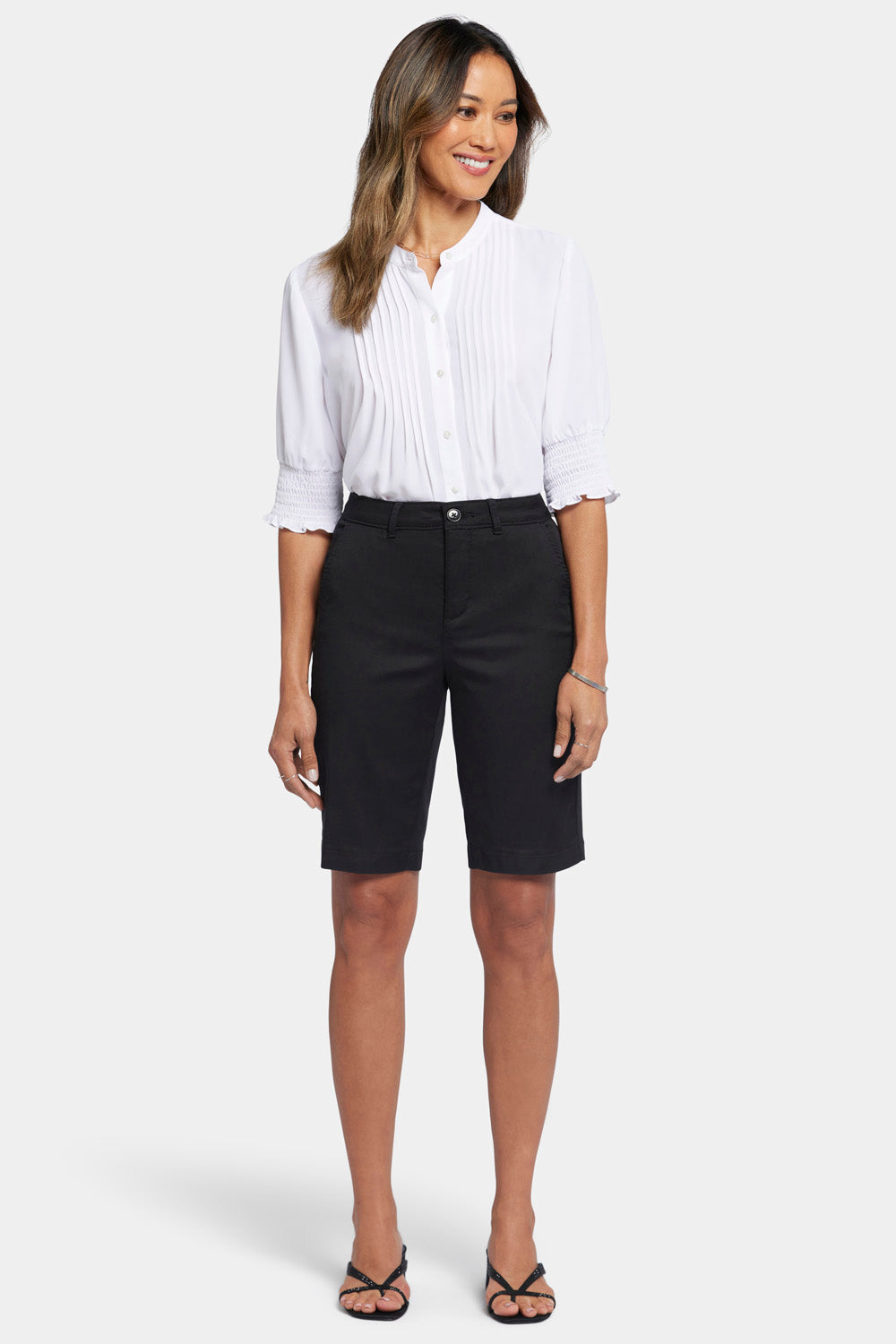 black dress shorts for women Everbellus High Waisted Wide Leg Dressy Casual Business Tailored Shorts with Pockets Large this is a fully lined pair of black shorts that can pair with almost any top and footwear for instant poolside to nightlife ease Bermuda Shorts In Stretch Twill