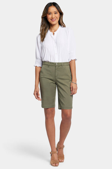 NYDJ Bermuda Shorts In Stretch Twill - Avocado