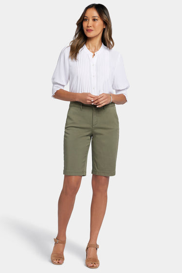 NYDJ Bermuda Shorts In Stretch Twill - Avocado