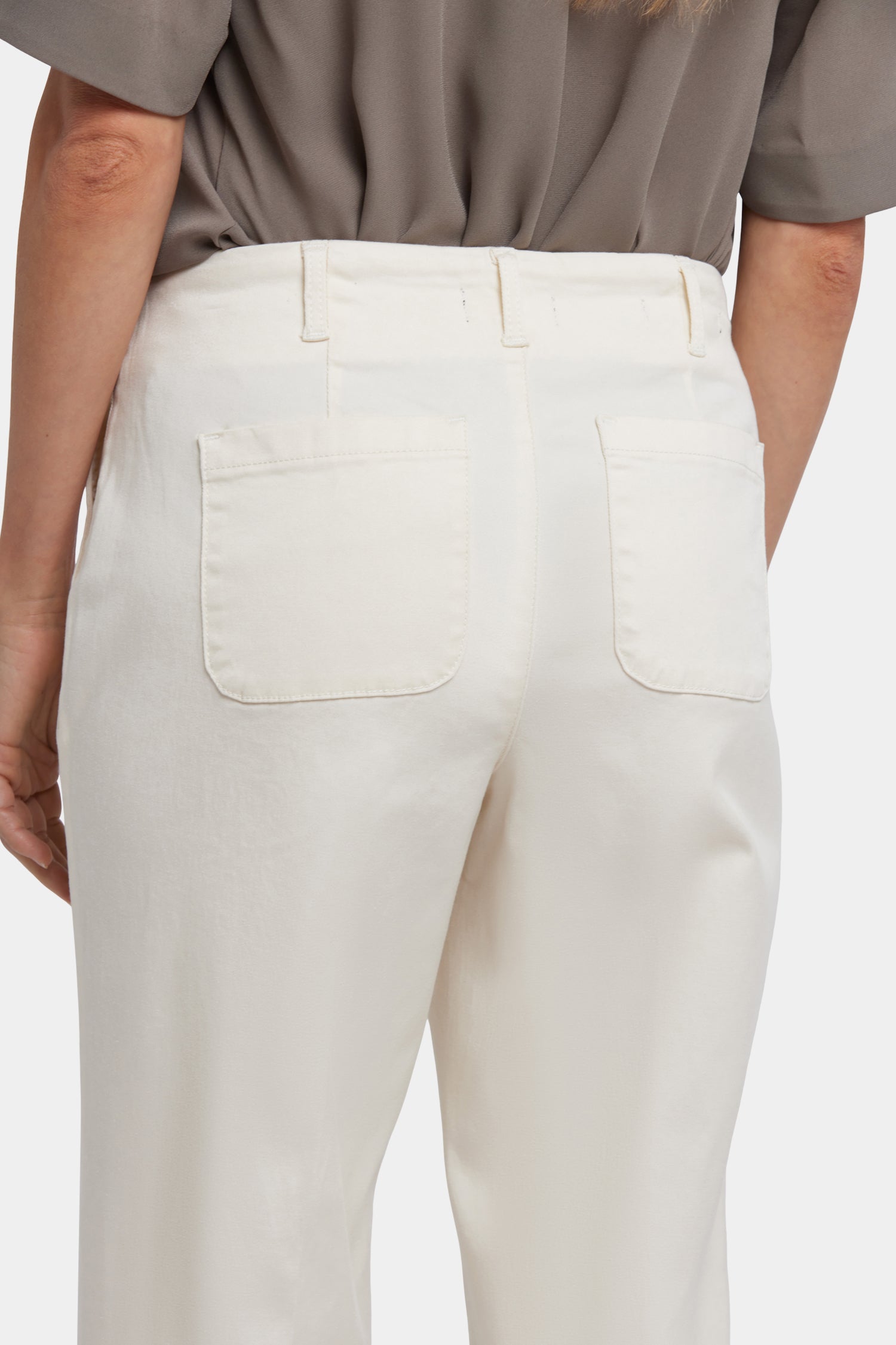 正規品 andmary Mary knit pants ivory Marilyn Straight Ankle Pants In Stretch Twill - Ivory White | NYDJ