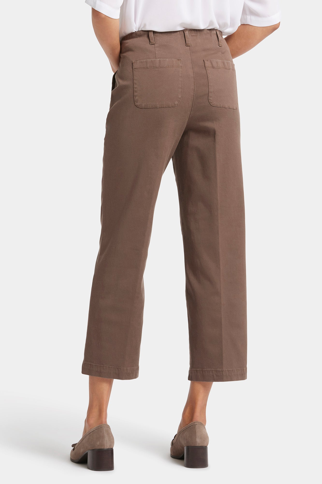 NYDJ Marilyn Straight Ankle Pants In Stretch Twill - Dark Wood