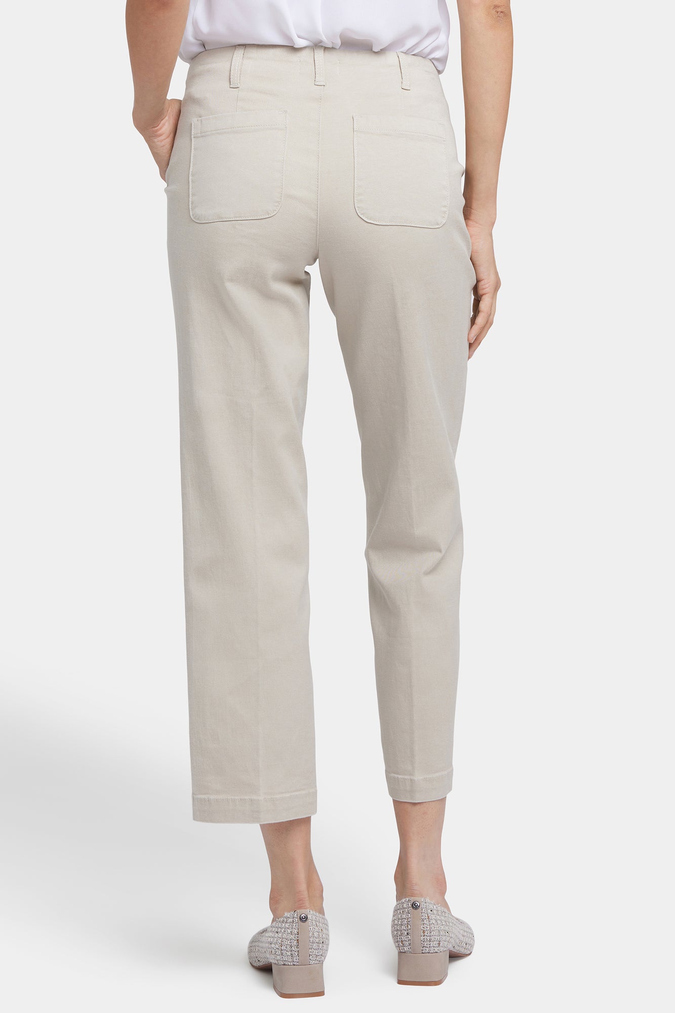 NYDJ Marilyn Straight Ankle Pants In Stretch Twill - Feather