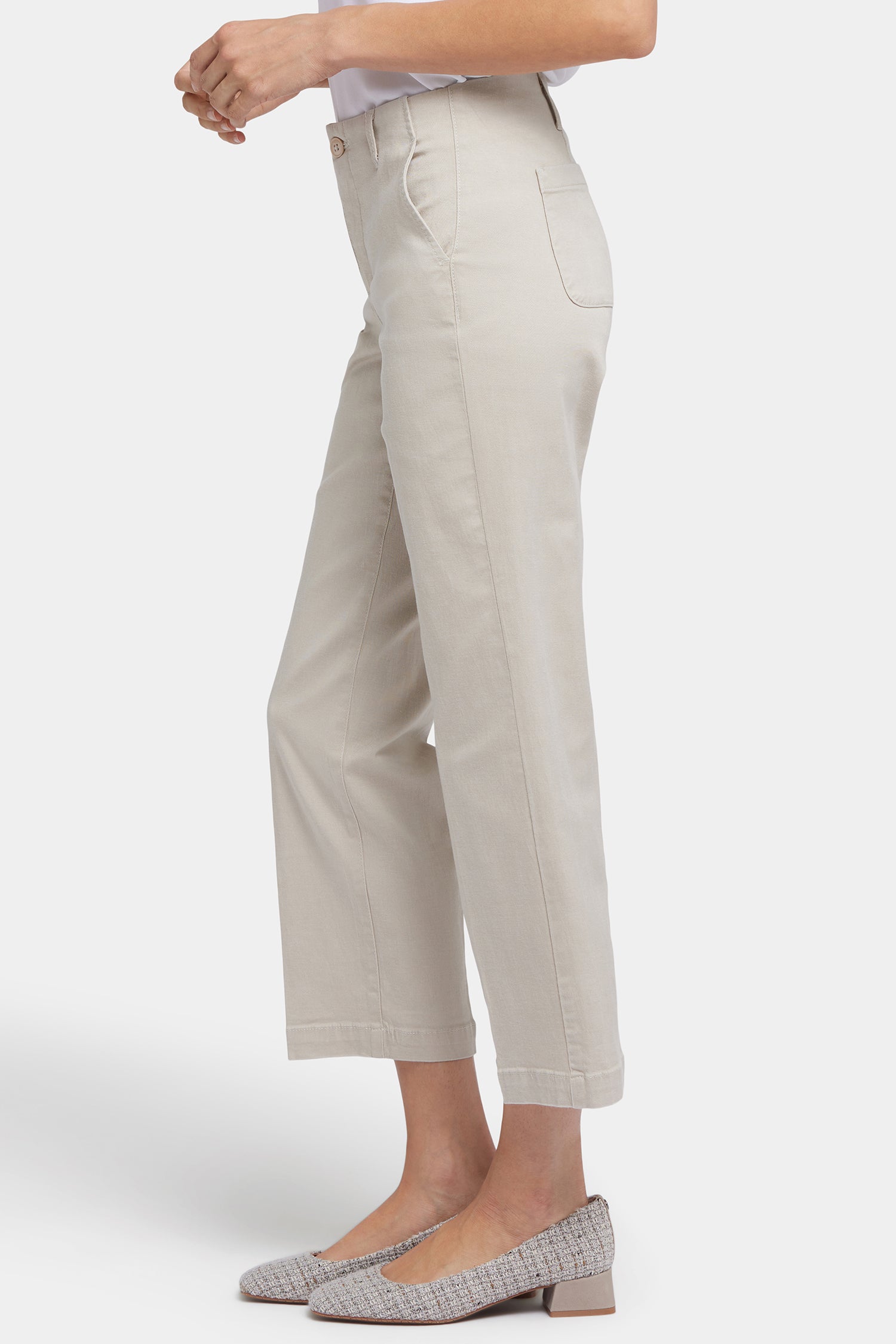 NYDJ Marilyn Straight Ankle Pants In Stretch Twill - Feather