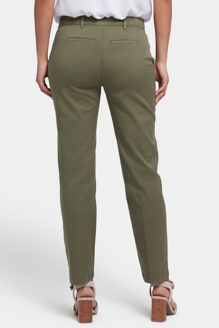 NYDJ Sadie Slim Pants In Stretch Twill - Avocado