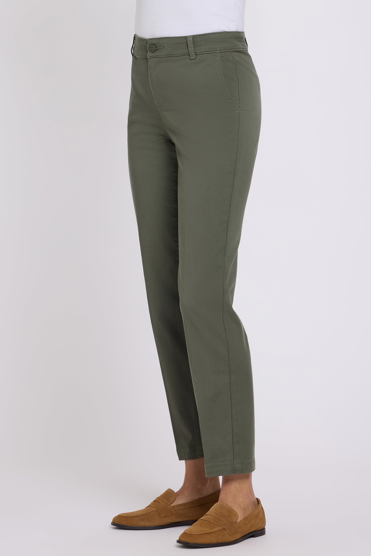 Sadie Slim Pants In Stretch Twill - Desert Green Green | NYDJ
