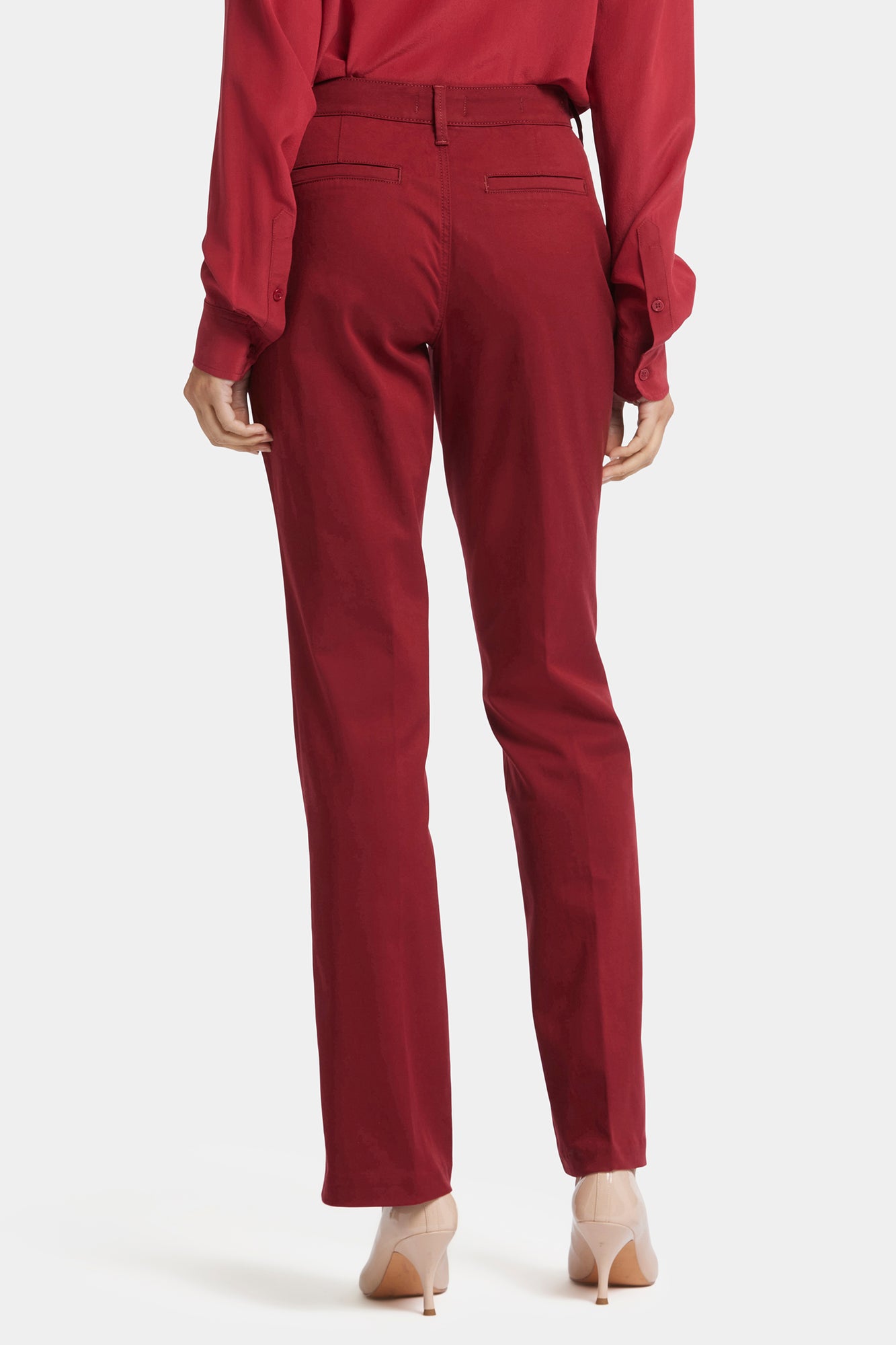 NYDJ Barbara Bootcut Trouser Pants In Stretch Twill - Wild Currant