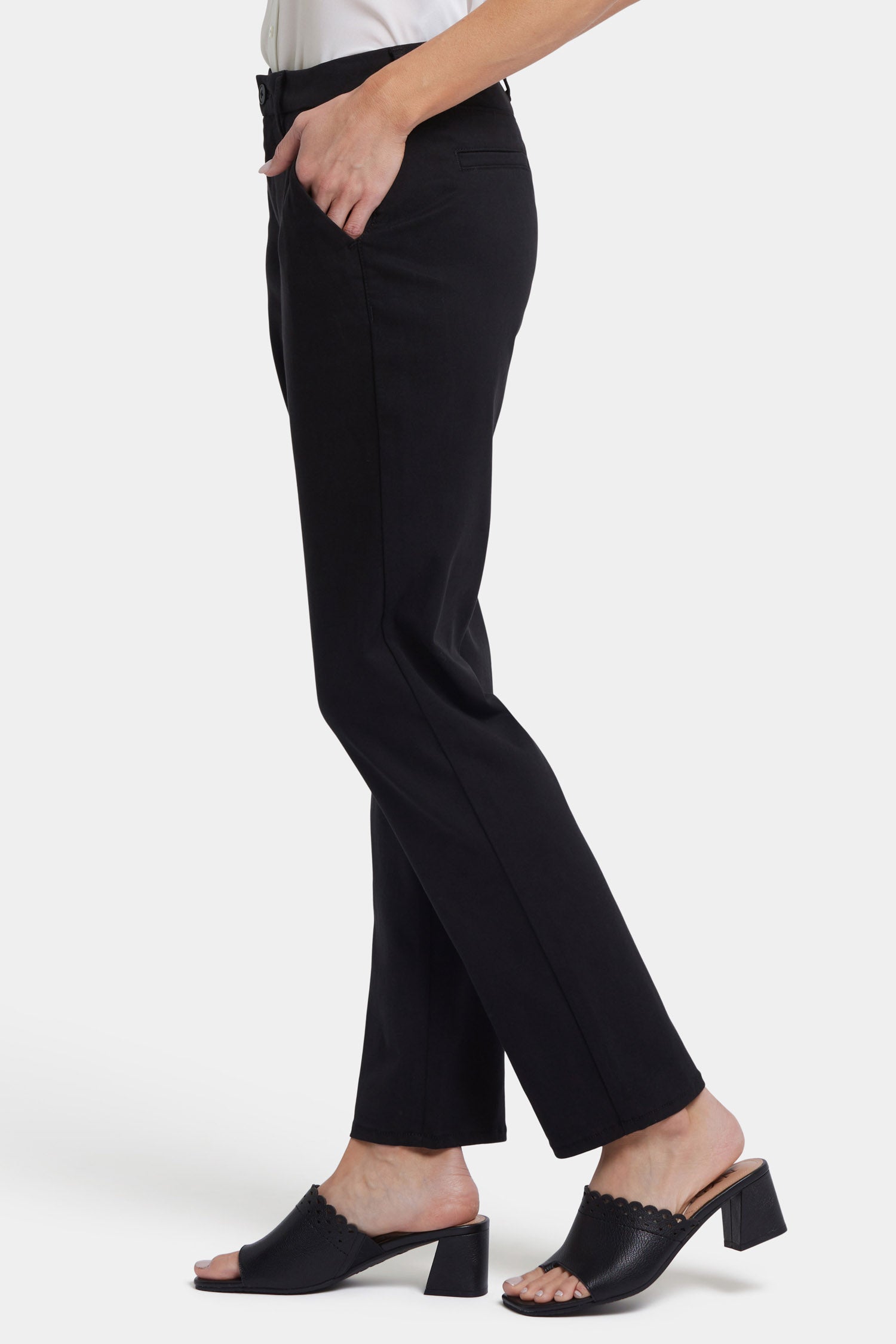 NYDJ Sheri Slim Trouser Pants In Stretch Twill - Black