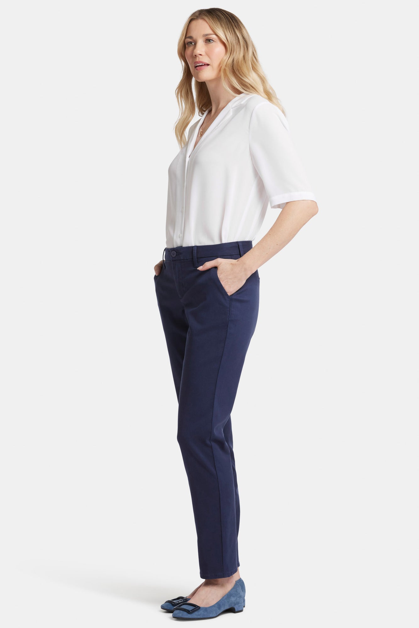 NYDJ Sheri Slim Trouser Pants In Stretch Twill - Starless Sky