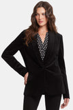 NYDJ Tuxedo Jacket In Velveteen - Black