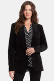 NYDJ Tuxedo Jacket In Velveteen - Black