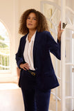 NYDJ Tuxedo Jacket In Velveteen - Dark Sapphire