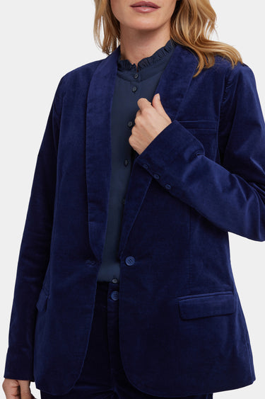 NYDJ Tuxedo Jacket In Velveteen - Dark Sapphire