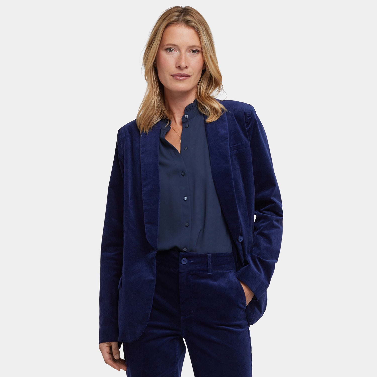 Tuxedo Jacket In Velveteen - Dark Sapphire Blue | NYDJ