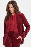 NYDJ Tuxedo Jacket In Velveteen - Wild Currant