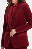 NYDJ Tuxedo Jacket In Velveteen - Wild Currant