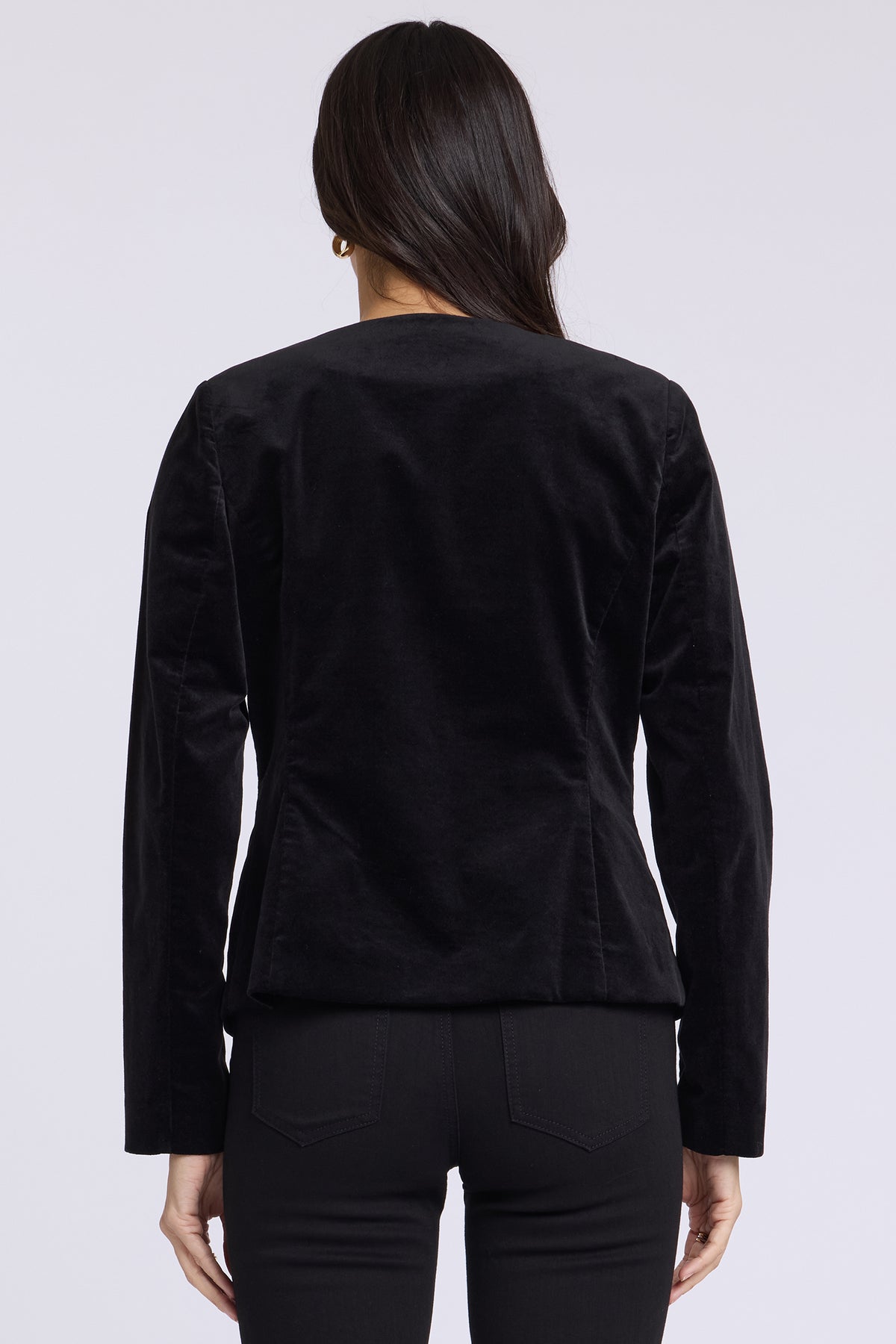 NYDJ Bethany Blazer In Velveteen - Black